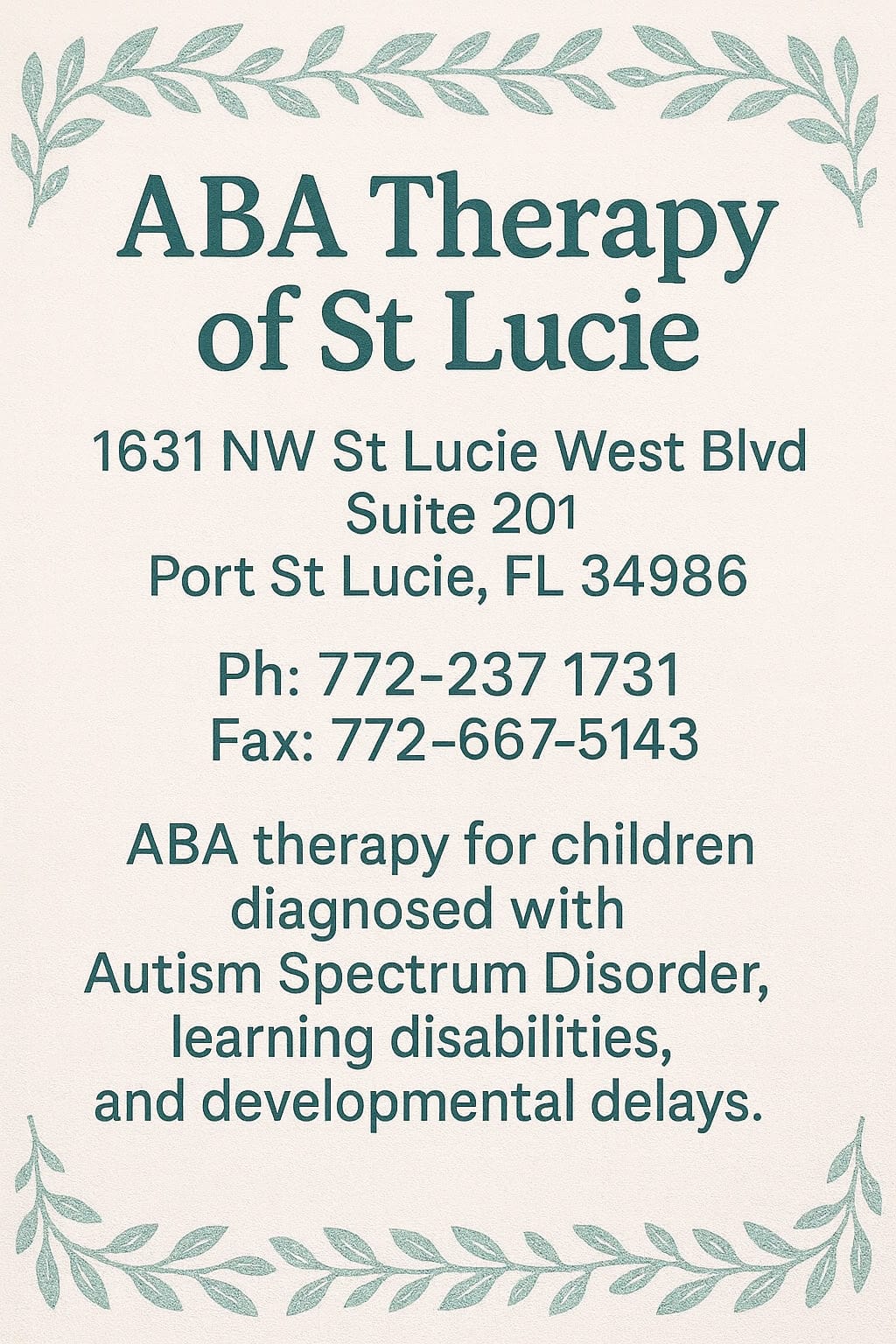 aba therapy port st lucie